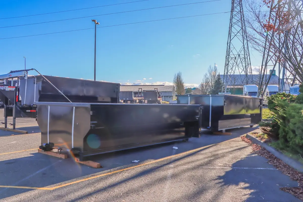 Roll-off dumpster ready for waste disposal at job site for Construction Dumpster Rental in Marco Island
